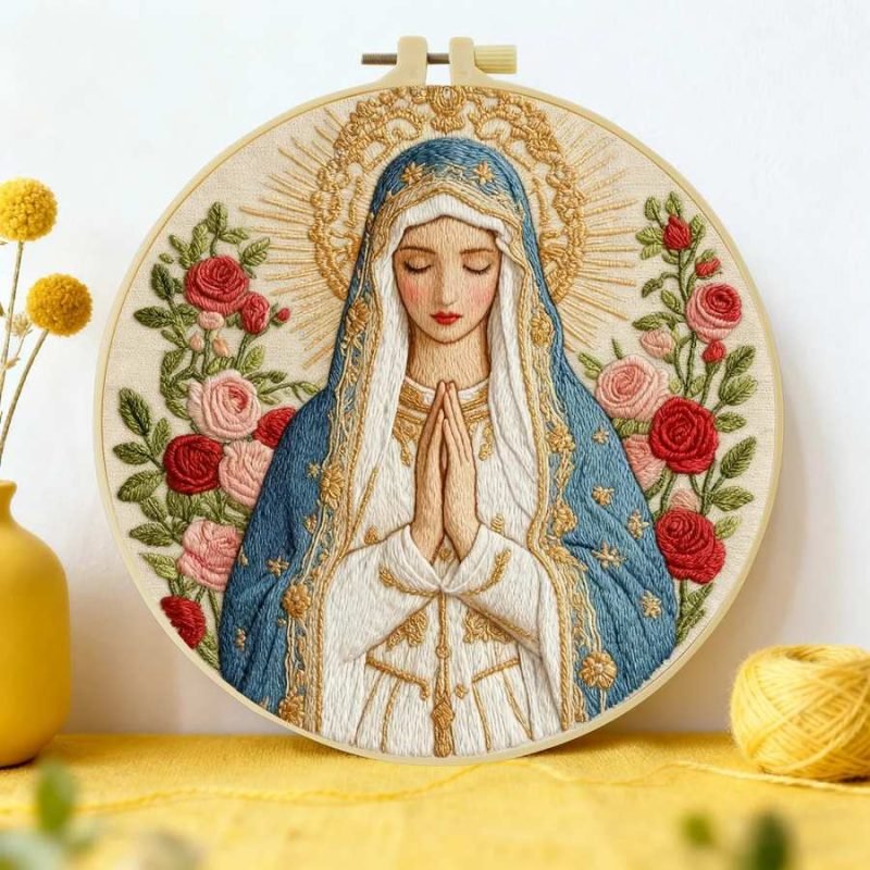 Madonna and Roses Embroidery Kit