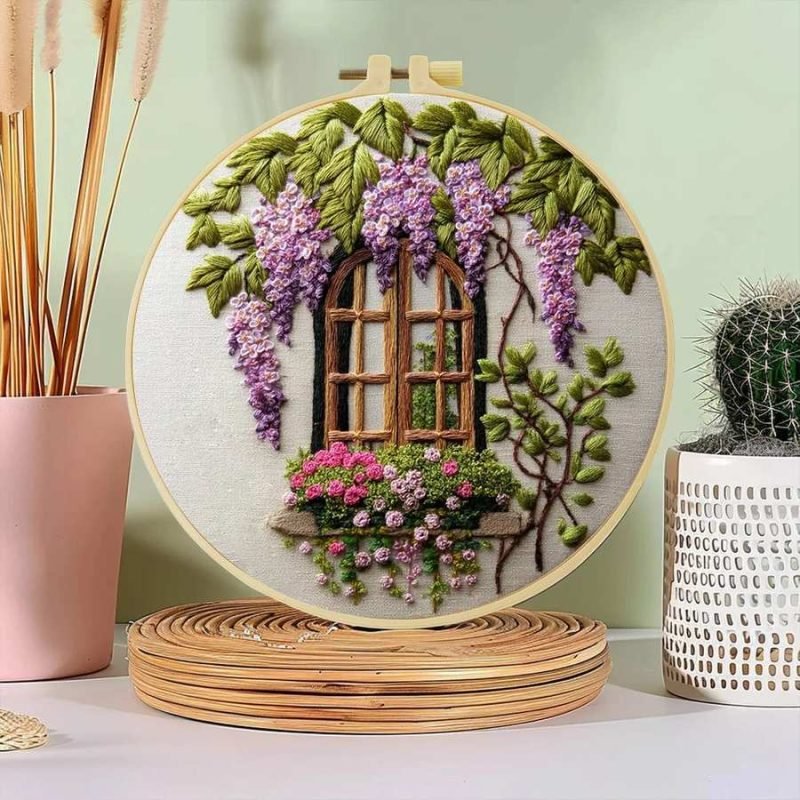 Wisteria Window Embroidery Kit